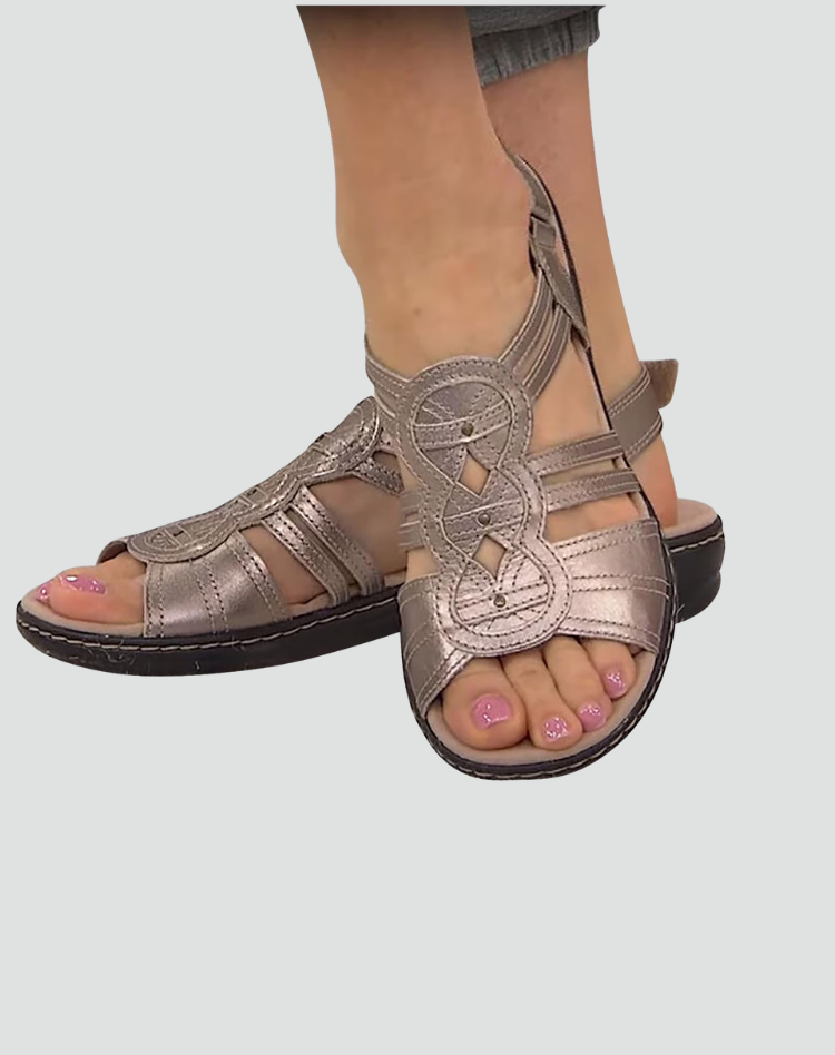 Comfortable orthopedic sandals with Velcro straps for summer