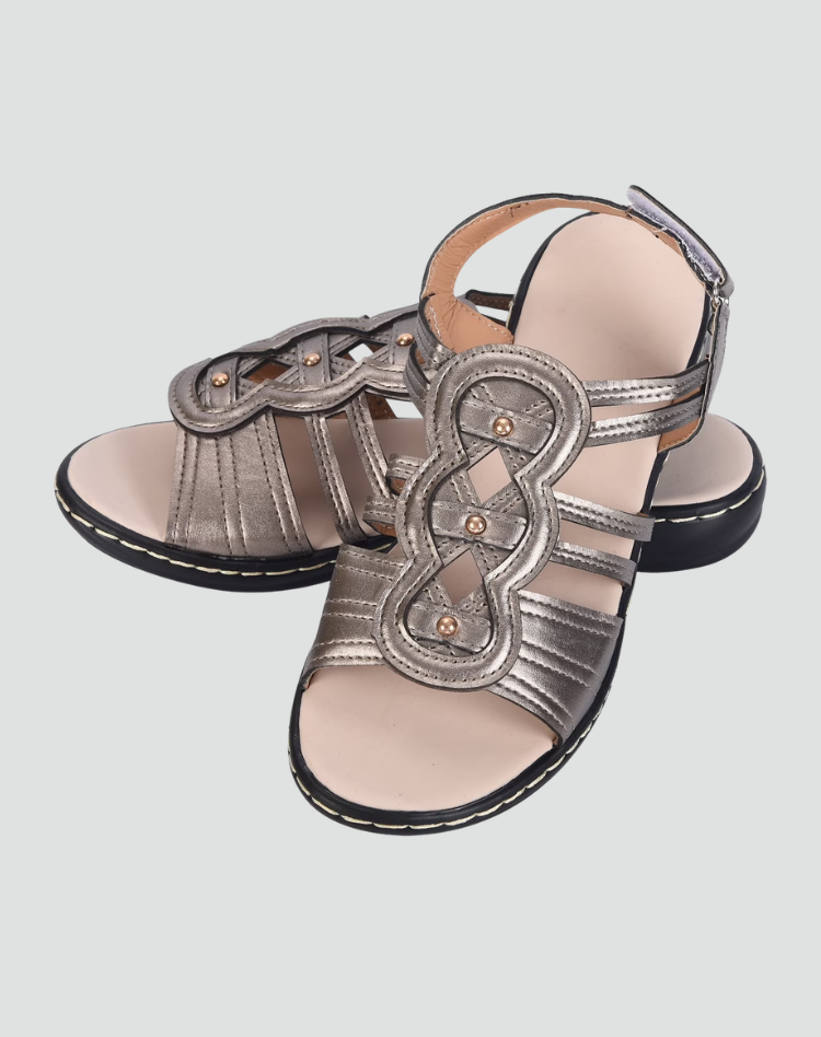 Comfortable orthopedic sandals with Velcro straps for summer