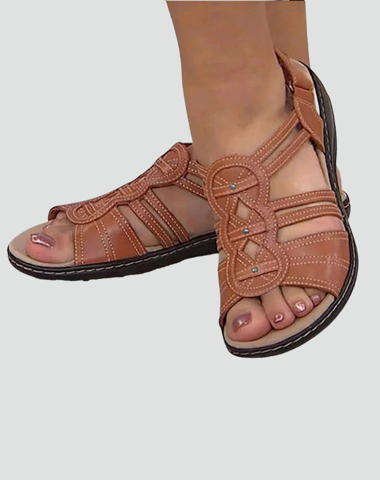 Comfortable orthopedic sandals with Velcro straps for summer