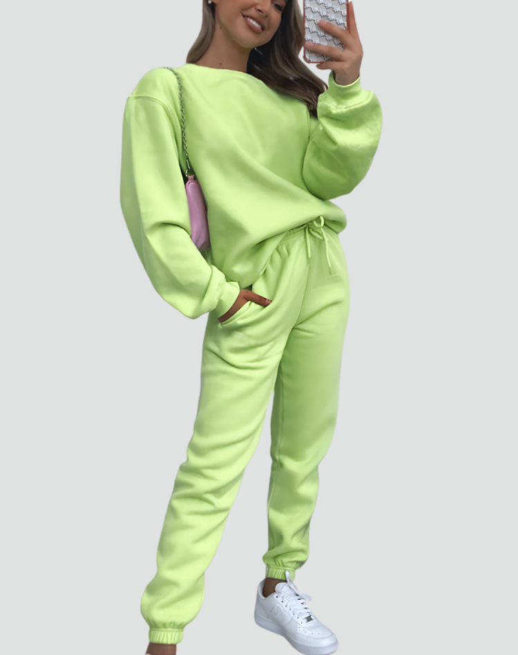 Ensemble confortable en tricot pour femme, idéal pour tous les jours