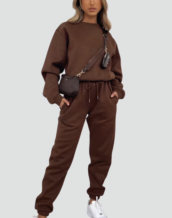 Ensemble confortable en tricot pour femme, idéal pour tous les jours
