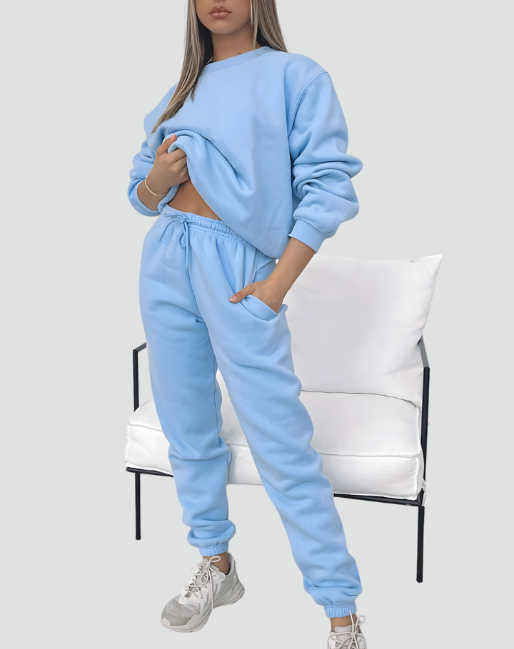 Ensemble confortable en tricot pour femme, idéal pour tous les jours