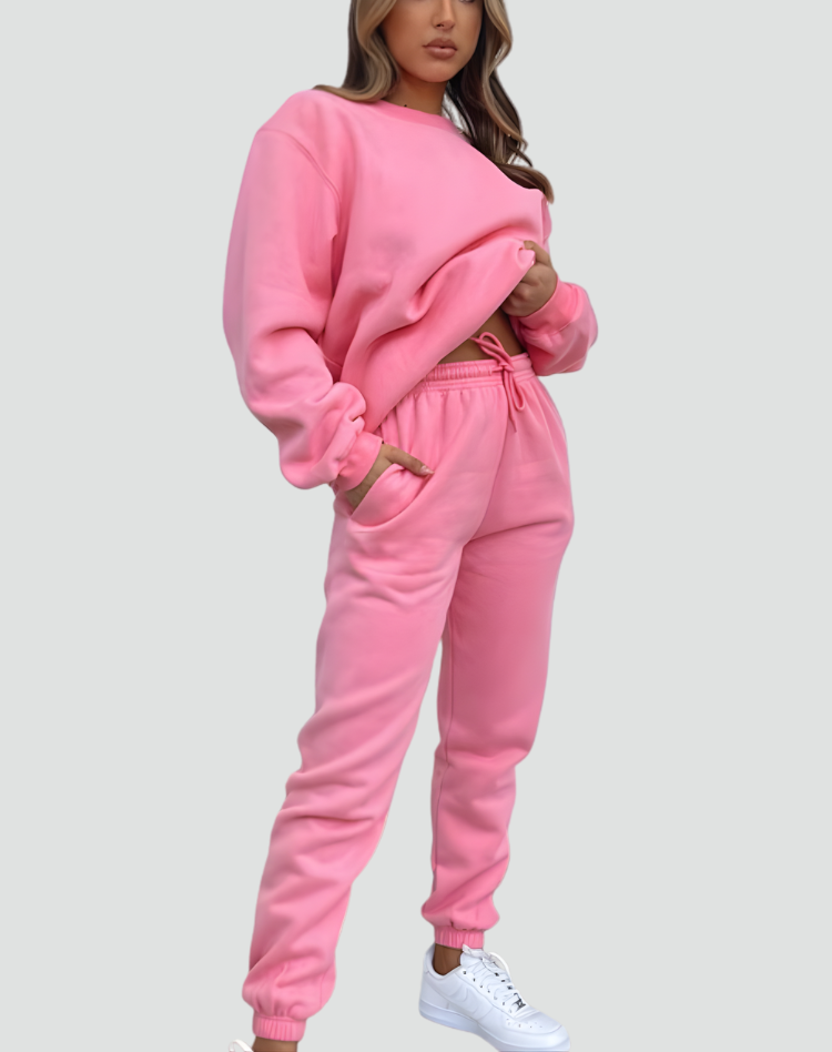 Ensemble confortable en tricot pour femme, idéal pour tous les jours