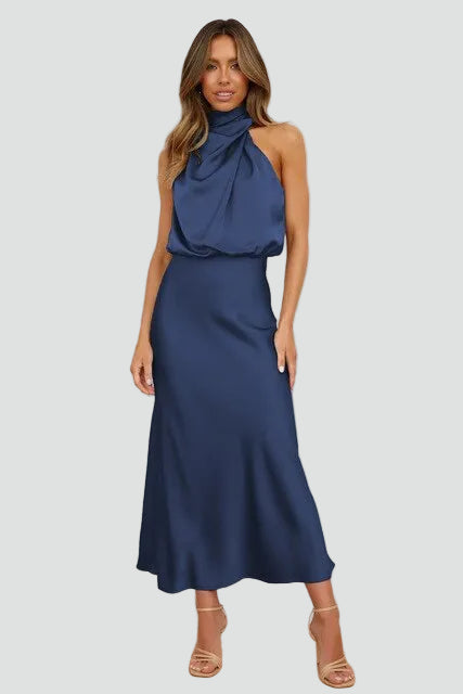 Elegancka damska sukienka koktajlowa midi na wyjątkowe okazje