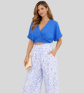 Ensemble féminin léger en deux pièces avec haut kimono et pantalons larges