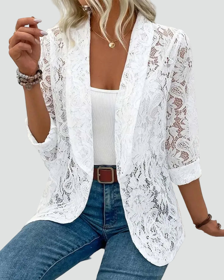 Elegant lightweight lace blazer for women