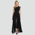 Elegant women's evening jumpsuit sleeveless with wide legs