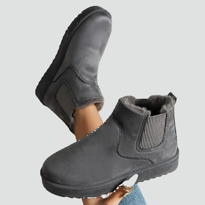 Ocieplane zimowe botki damskie z futerkiem