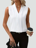 Elegant sleeveless women's top with V-neck