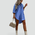 Women's oversized blouse with long sleeves in a casual style