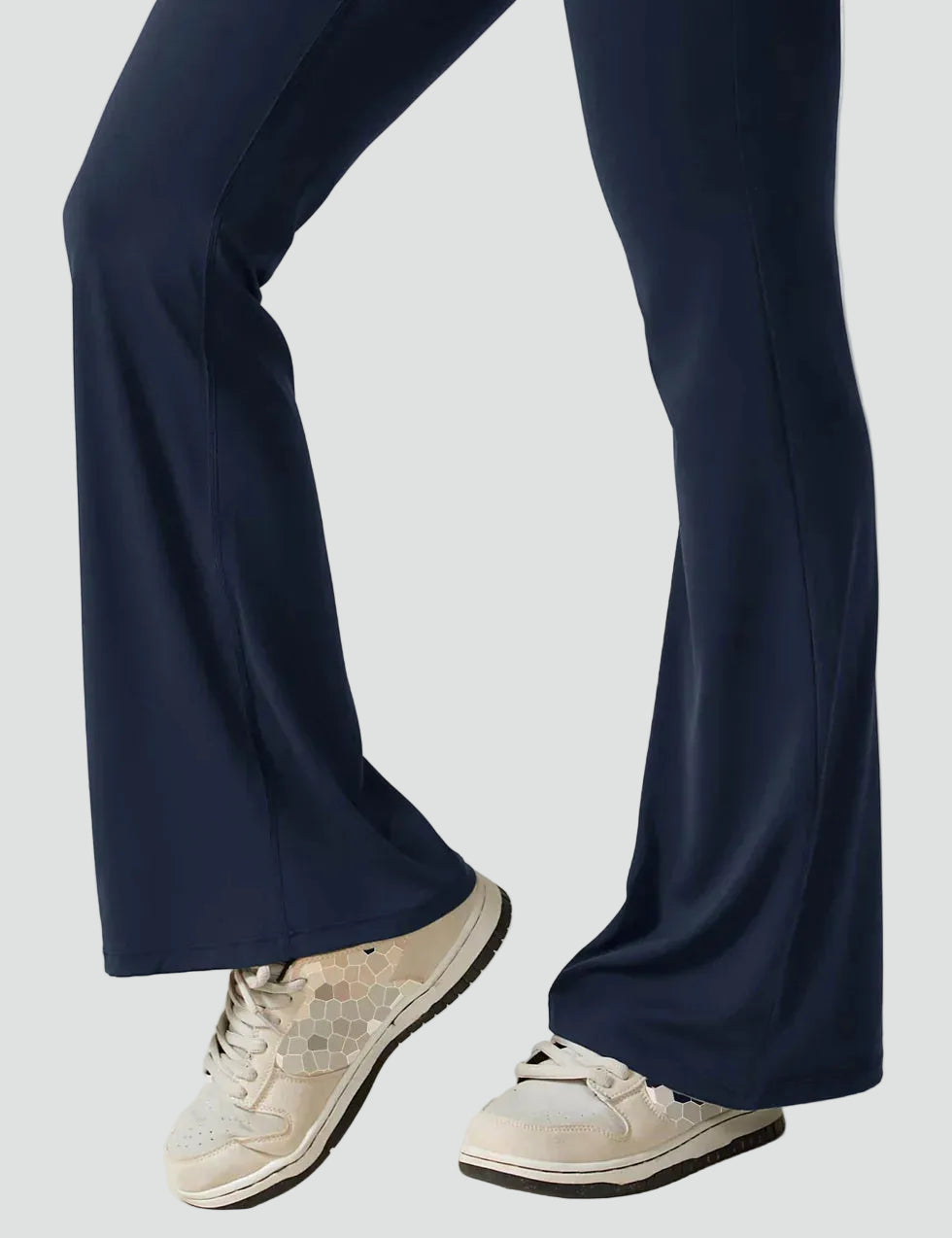 Women's sporty jumpsuit with back cutout and flare legs