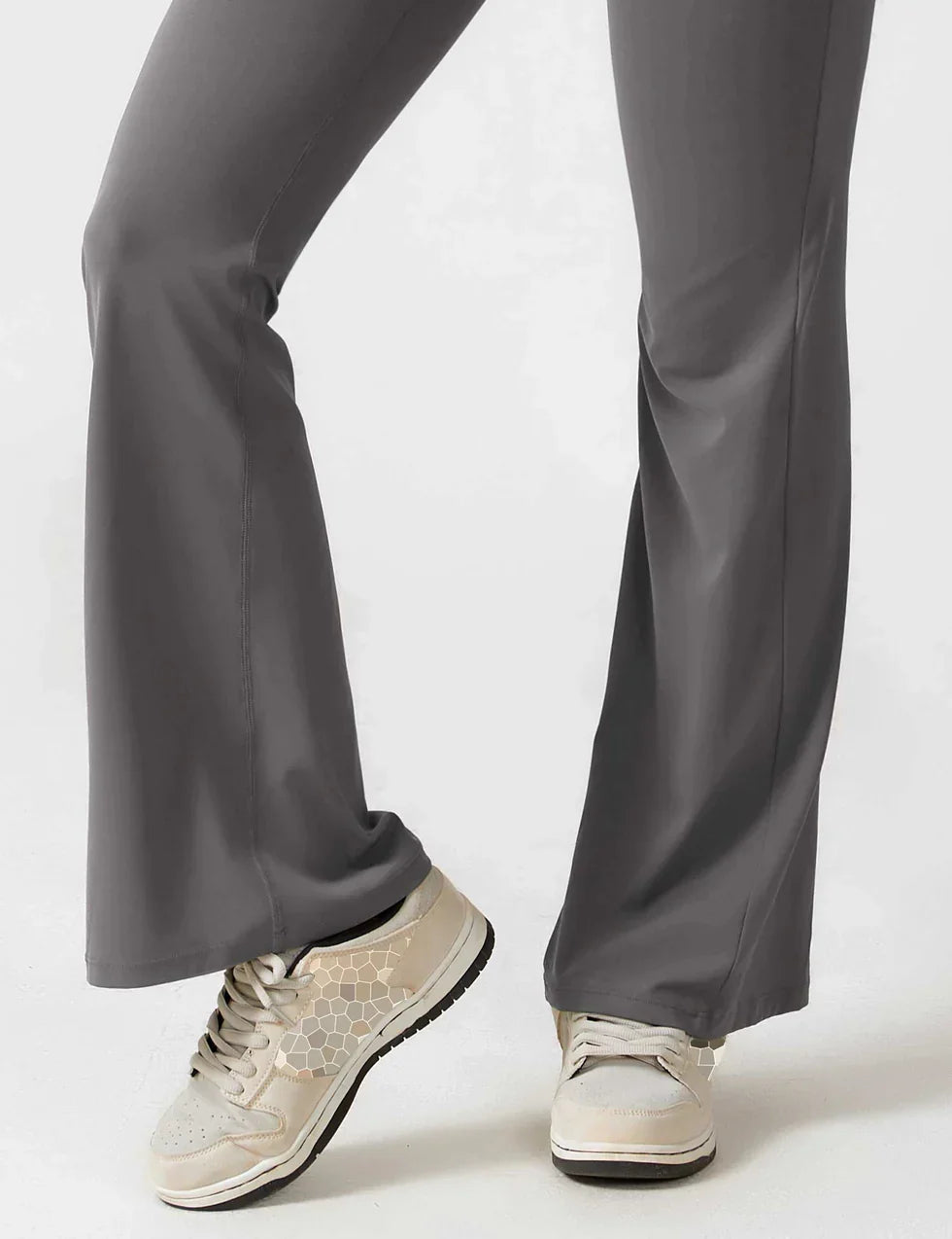Women's sporty jumpsuit with back cutout and flare legs
