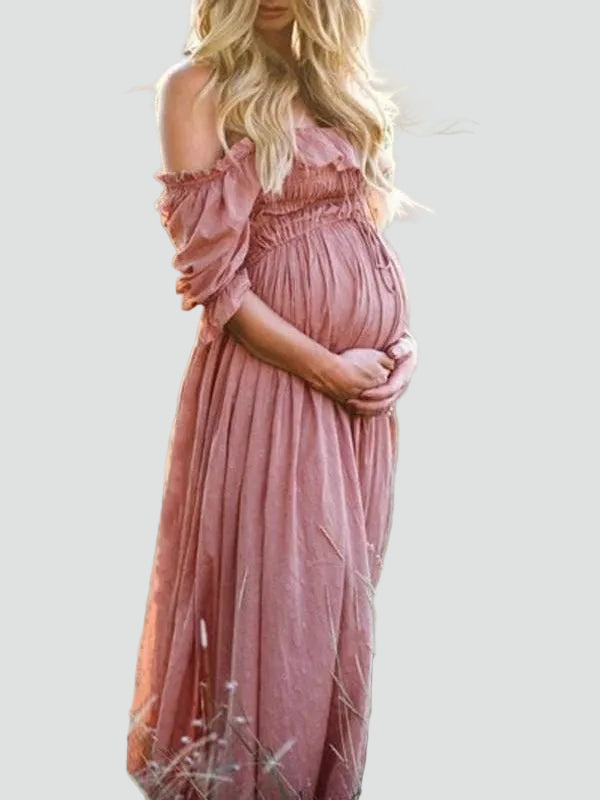 Sukienka Damska Ciążowa Maxi Boho Sesja Zdjęciowa Plenerowa Letnia