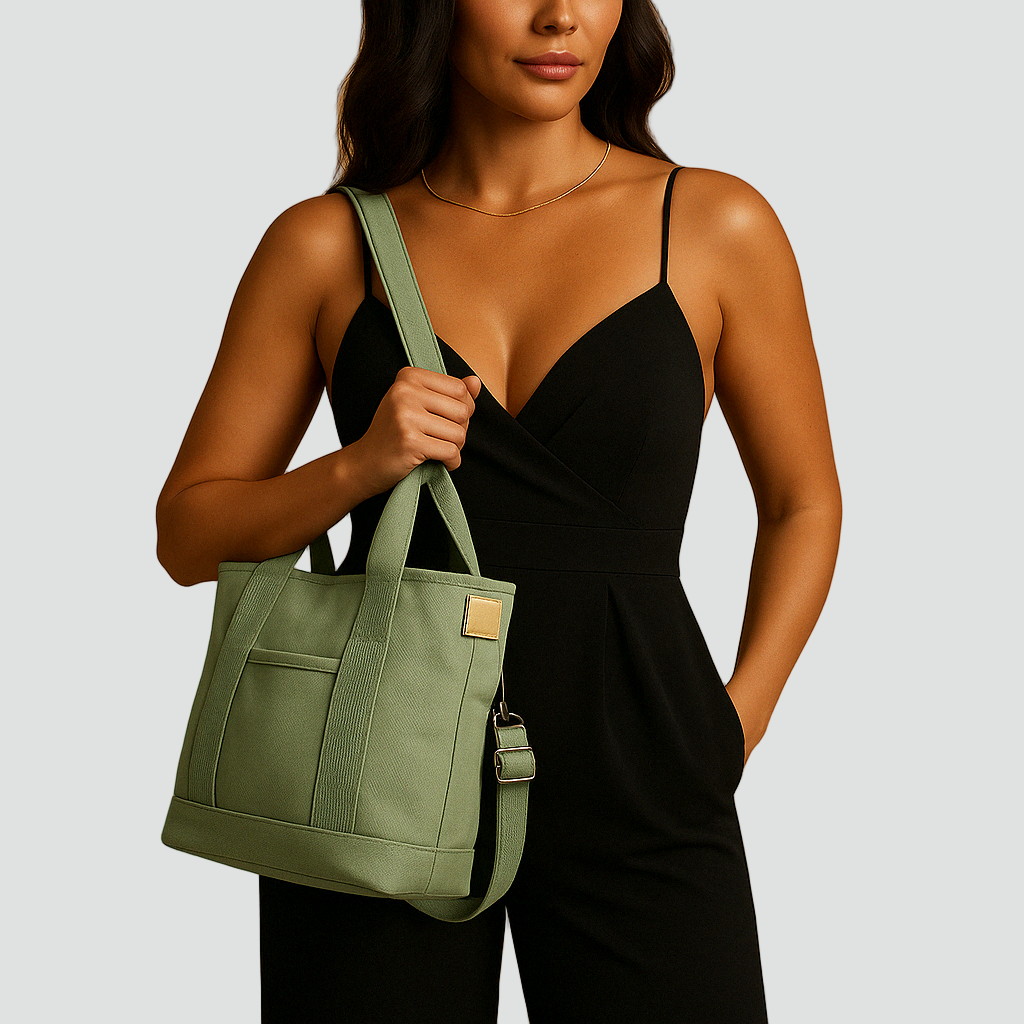 Pojemna miejska torba organizer na ramię dla kobiet