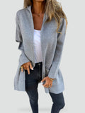 Long cardigan pour femme à capuche, style gilet, idéal pour toutes les occasions