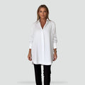 Chemise oversize pour femme, à manches longues et col classique