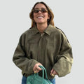 Veste femme en suédine à coupe ample pour tous les jours