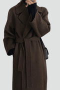 Manteau oversize pour femme avec ceinture à nouer à la taille, pour tous les jours