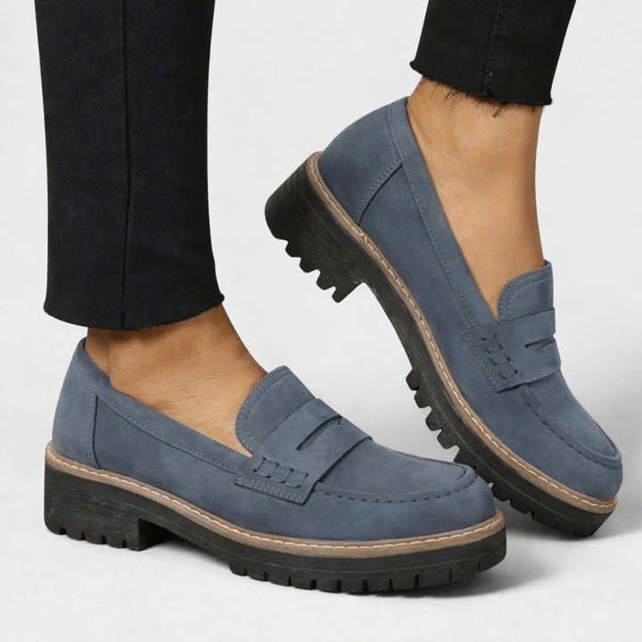 Geraldine | Lug Sole Penny Loafers for Women