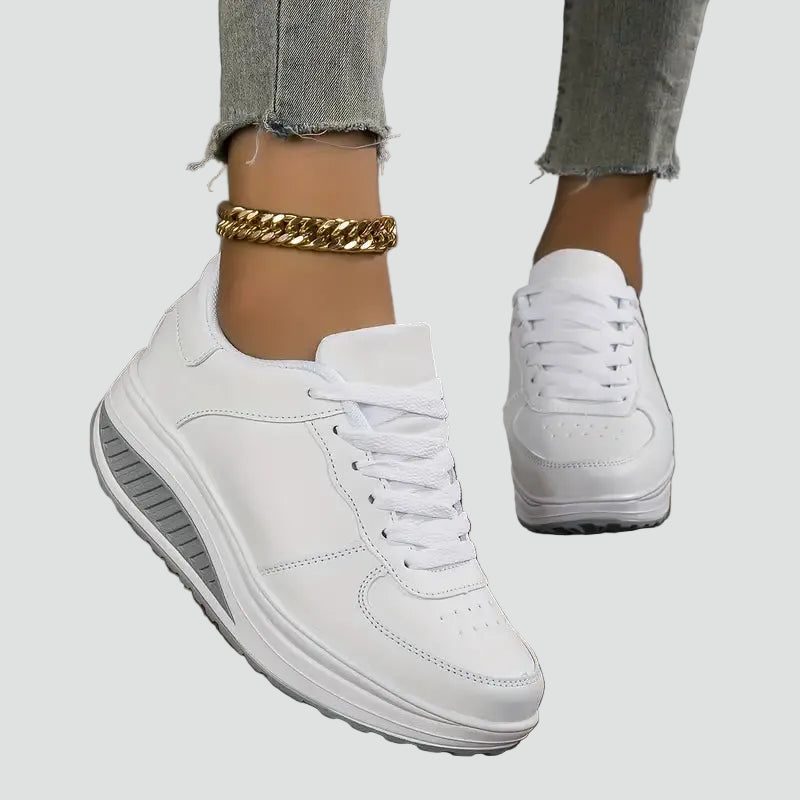 Women's platform sneakers with thick sole for everyday wear