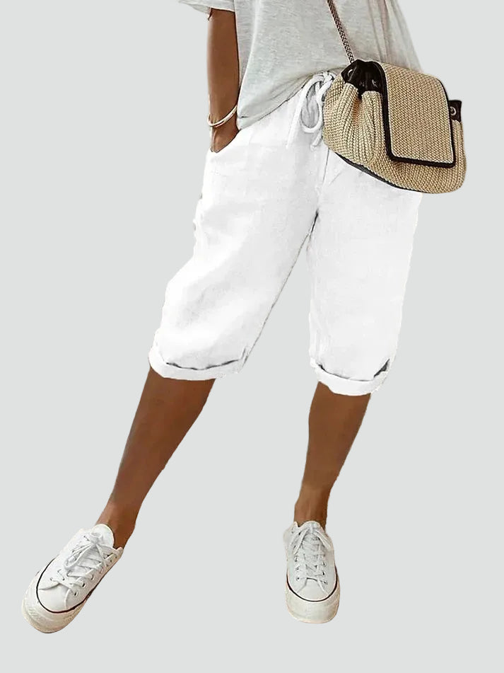 Women's summer shorts with elastic waistband for everyday wear