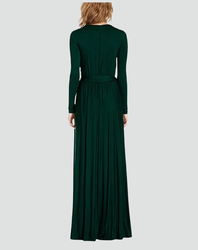 Robe longue de soirée élégante pour femme avec fente