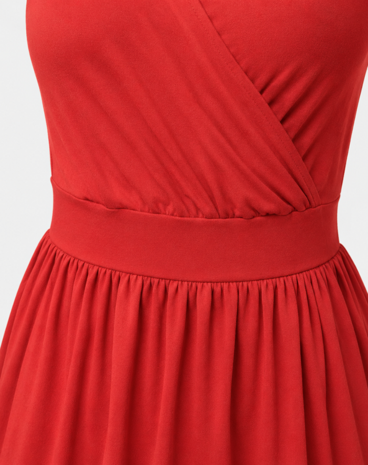 Maxi evening dress with one shoulder and a leg slit