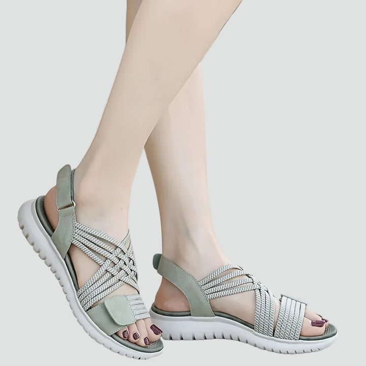 Women's comfortable sporty sandals with velcro for summer walking
