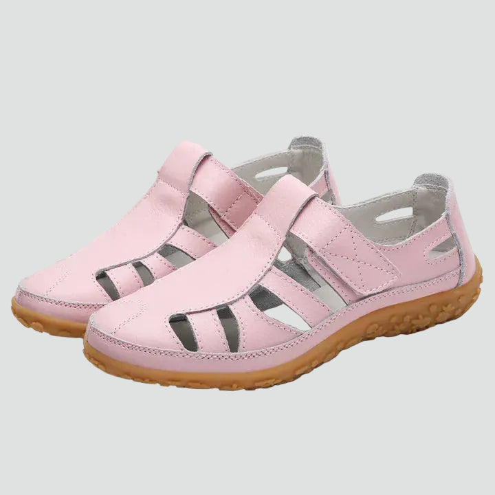 Orthopedic women's sandals with closed toe and non-slip sole
