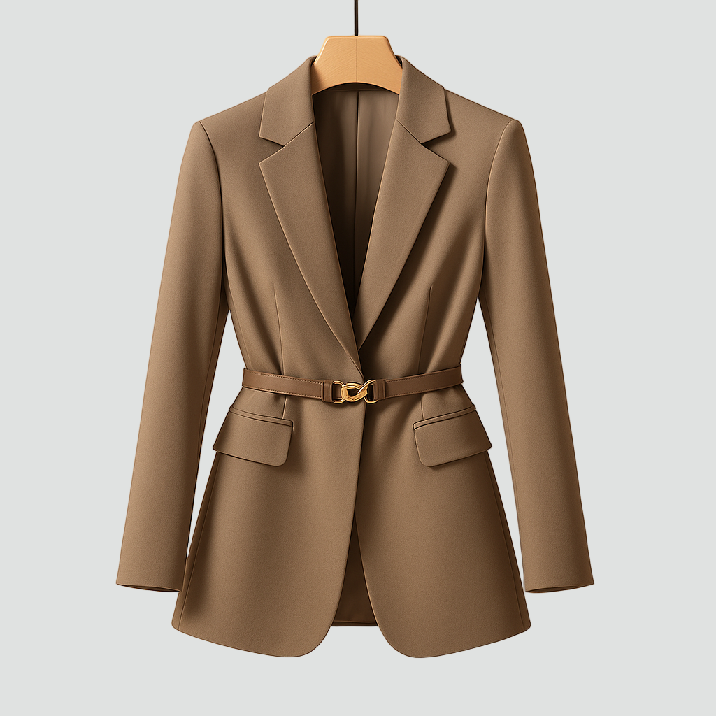 Taliowana marynarka damska do biura elegancka
