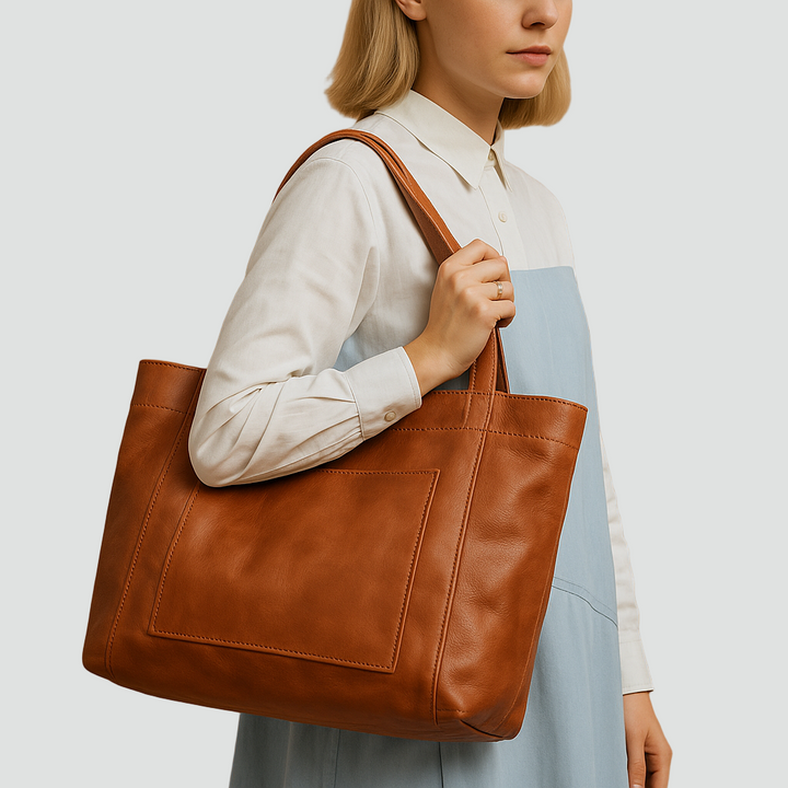 Duża torebka damska shopper na ramię do pracy