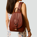 Stylish Women's Leather Urban Everyday Backpack