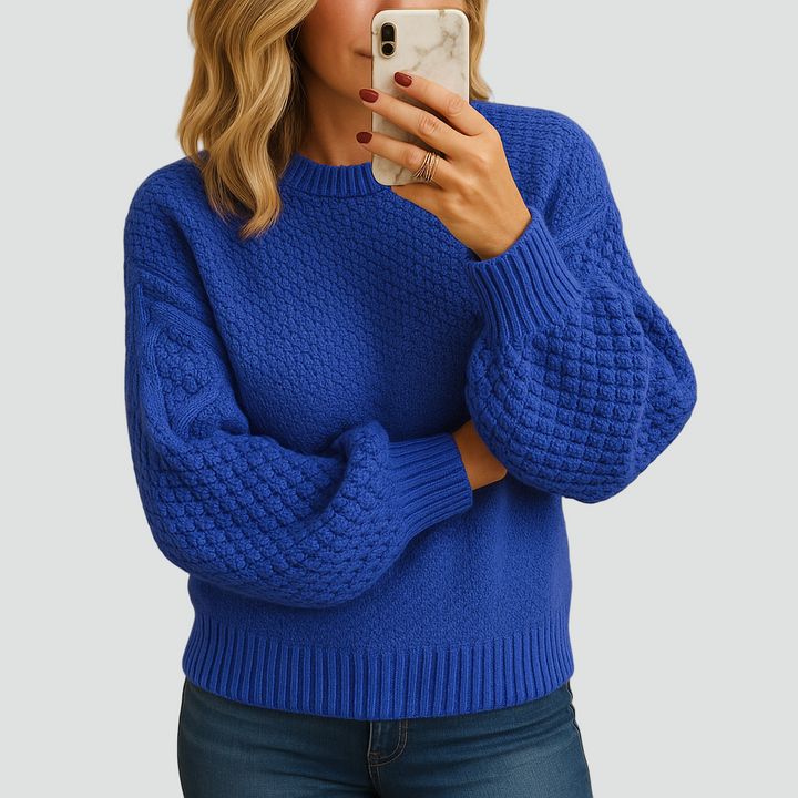 Ciepły zimowy dzianinowy sweter dla kobiet z grubym splotem