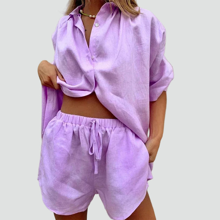 Loose co-ord set with shirt and shorts for everyday wear