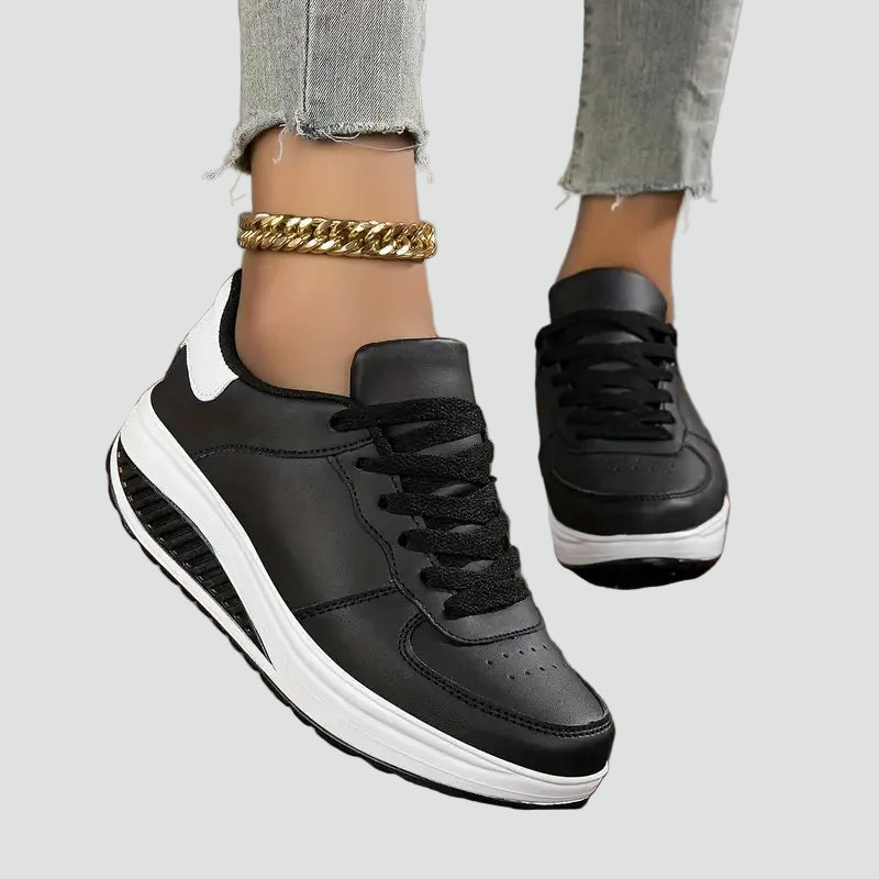 Women's platform sneakers with thick sole for everyday wear