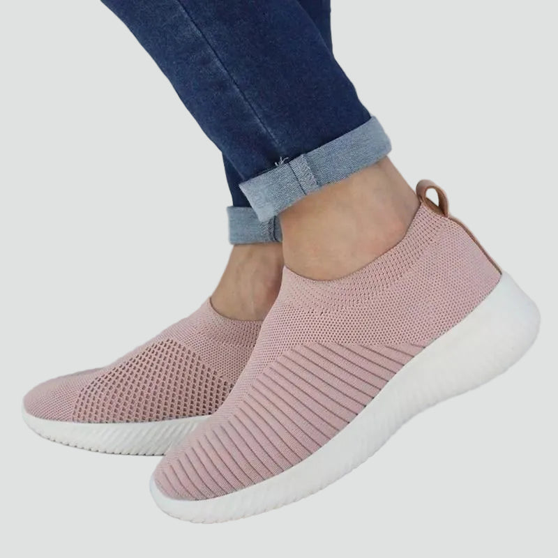 Damskie wsuwane sneakersy ortopedyczne z brokatem i amortyzacją