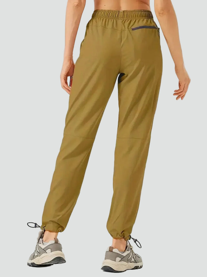 Outdoorowe spodnie trekkingowe damskie z kieszeniami na zamek