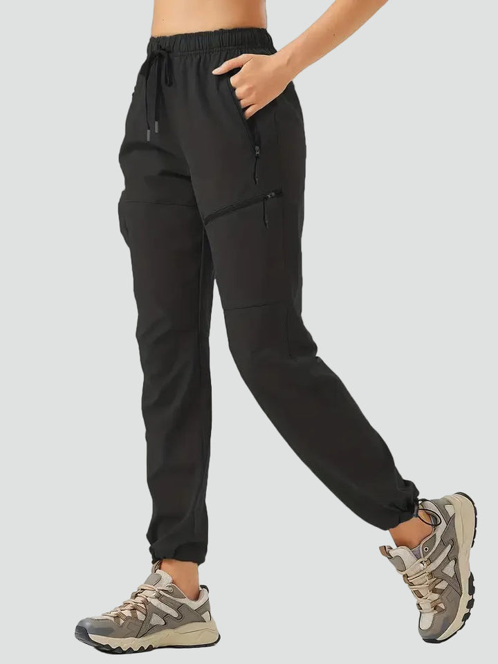 Outdoorowe spodnie trekkingowe damskie z kieszeniami na zamek