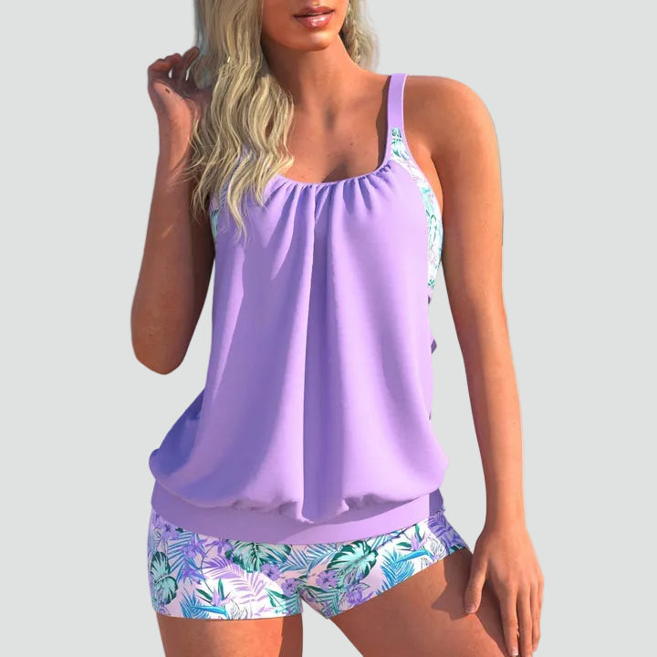 Women's slimming tankini swimsuit with shorts for the beach