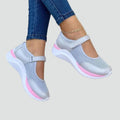Women's orthopedic trekking shoes with velcro