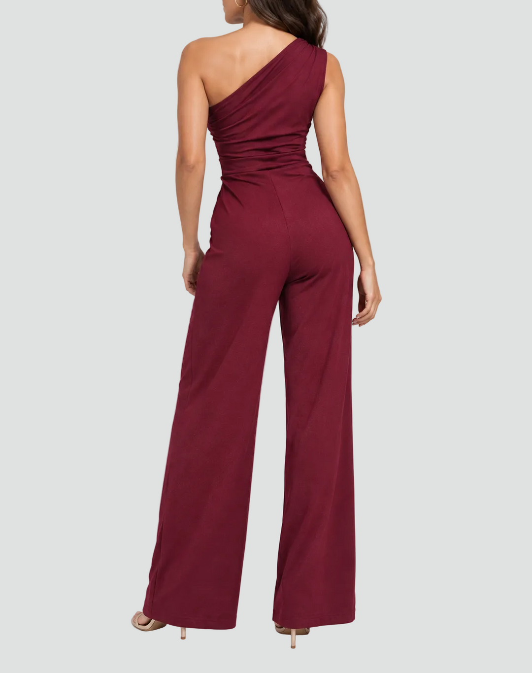 Jumpsuit met blote schouder en riem voor dames