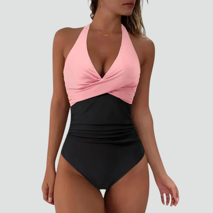 Women's One-Piece Shaping Swimsuit with V-Neckline