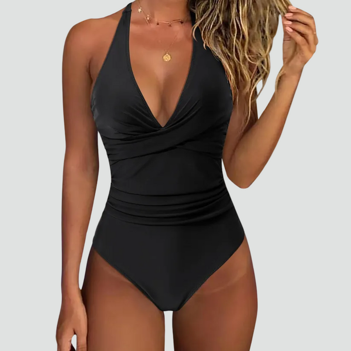 Women's One-Piece Shaping Swimsuit with V-Neckline