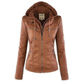 Veste pour femme à capuche et fermetures éclair