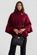 Manteau élégant pour femme à manches larges et ceinture, pour un style raffiné