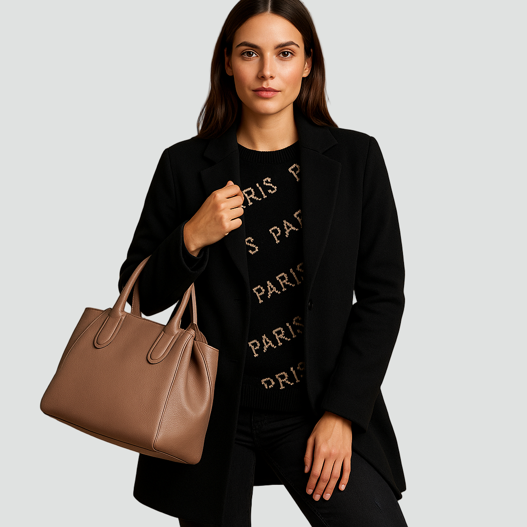 Dwurzędowa marynarka damska o klasycznym kroju z klapami