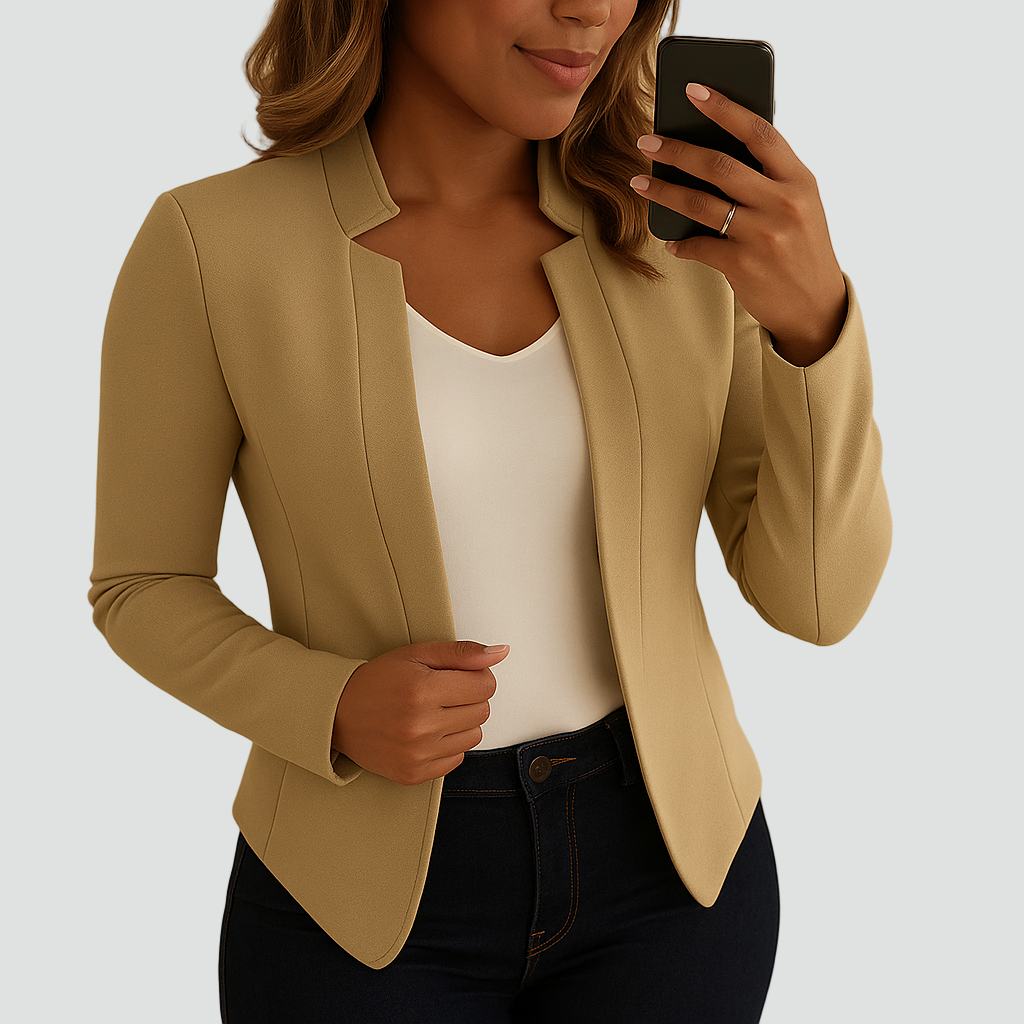 Klasyczna lekka marynarka damska taliowana