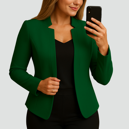 Klasyczna lekka marynarka damska taliowana