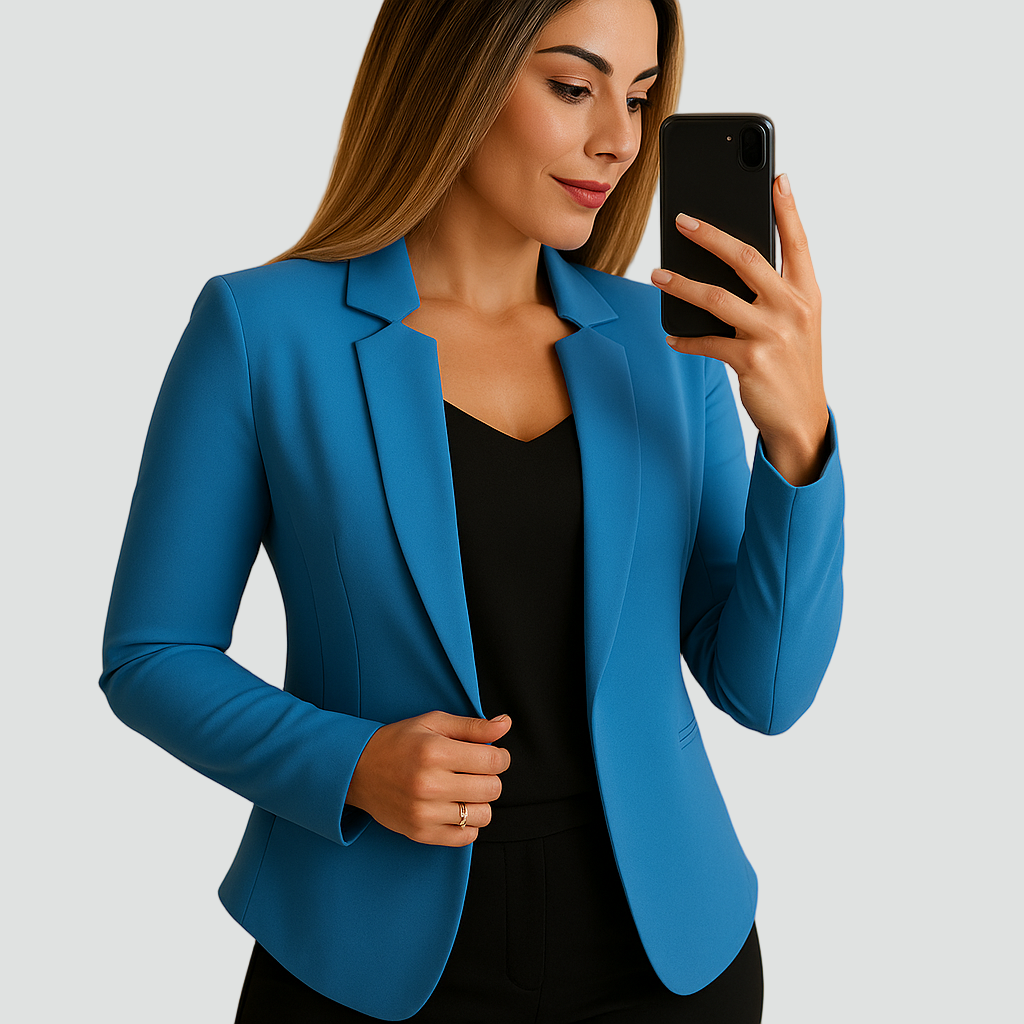 Klasyczna lekka marynarka damska taliowana