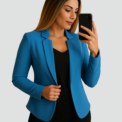 Klasyczna lekka marynarka damska taliowana